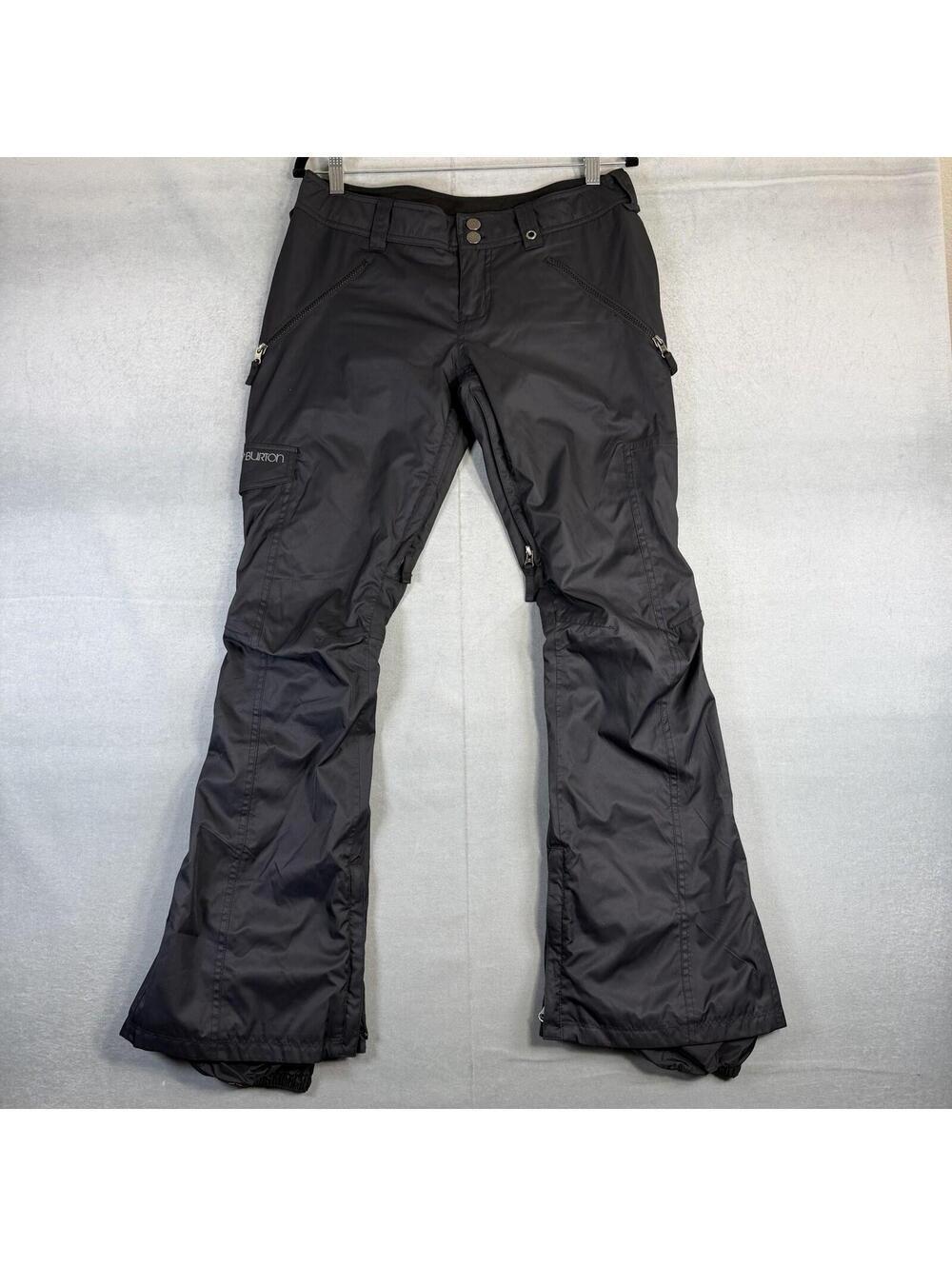 Burton DryRide Snowboard Pants Womens Medium Black The White Collection Flare